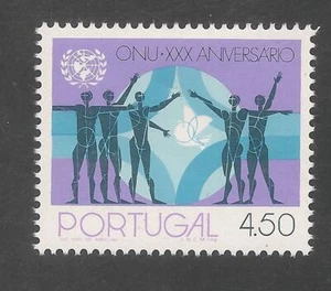 Portugal #1261 (A320) En muy buen estado como nuevo LH 1975 4,50e emblema de la ONU y árbol de personas y árboles de árbol de árboles - Imagen 1 de 1