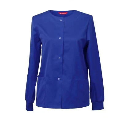 Womens Scrub Jacket Snap Front Warm-up Jacket - Image 1 of 3