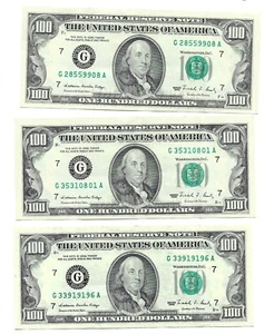 3 DIFFERENT SERIES 1988 $100 NOTES CHICAGO YOUR CHOICE (LOT H) - Picture 1 of 2