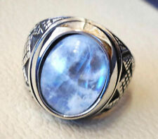 Natural Moonstone Gemstone Solid 925 Sterling Silver Men's Ring Jewelry S1