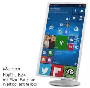 60,5cm 24" 23,8" FHD IPS LED FUJITSU B24-8 MONITOR PIVOT VGA DVI D-PORT DREHBAR - Bild 1 von 7