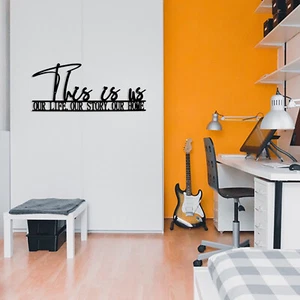 This is us Decorazione Arte Parete Metallo Appendiabiti da Parete per Casa Soggiorno Camera da Letto - Foto 1 di 6