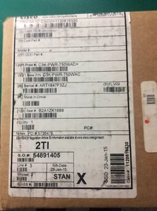 NEW Sealed Cisco C3K-PWR-750WAC Power Supply - Picture 1 of 3