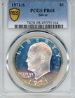 New Listing1971-S Eisenhower $1 Proof graded Pcgs Proof 68