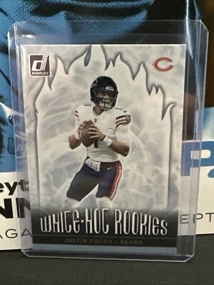 2021 DONRUSS WHITE-HOT ROOKIES JUSTIN FIELDS RC Chicago Bears - Image 1 of 2