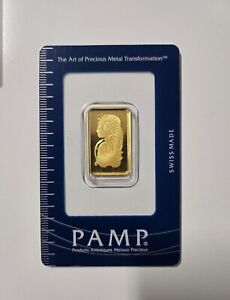 PAMP Suisse 10-Gram Pressed Gold Bar Lady Fortuna 999.9F