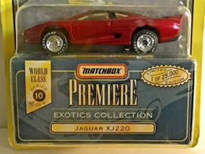 V84--MATCHBOOK--Jaguar XJ 220--Maroon Exotic Sport Car--Excellent - Picture 1 of 9