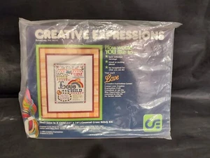 New Sealed Creative Expressions Counted Cross Stitch Kit - Love Is A Child 7947 - Picture 1 of 2