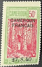 French Cameroun Scott 264 Stamp Overprint 50c -  Rubber 1941