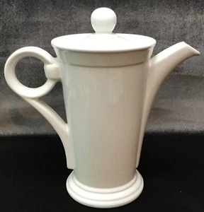 NANCY CALHOUN Coronado White Coffee Pot 10" RARE, Hard to find - Picture 1 of 7