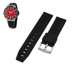 Correa de reloj de goma negra de 20 mm para Tag Heuer Formula 1 BT0714 WAH1112 - Imagen 1 de 7