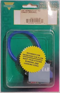 Cable de unidad de disquete único redondeado/blindado azul ilimitado de 10 pulgadas, NUEVO - Imagen 1 de 3
