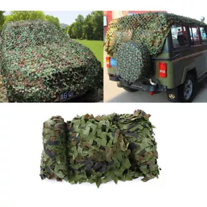 32.8ft x 5ft Camouflage Net Woodland Leaves Military Hunting Camo Cover Netting - Picture 1 of 8