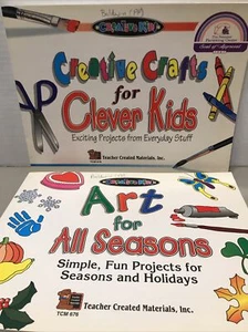 (Lot of 2) Creative Crafts for Clever Kids & Art for All Seasons Resource Books - Picture 1 of 8