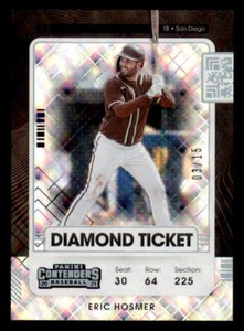 2021 Panini Contenders Diamond Ticket #24 Eric Hosmer/15 /15