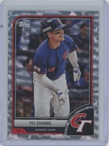 2023 Topps World Baseball Classic Yu Chang Silver Ice Parallel /99 Chinese Taipe - Picture 1 of 2