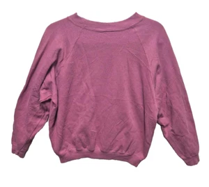 Hanes Her Way Sweatshirt Jumper Women's Pink Size L Vintage Long Sleeve - Picture 1 of 12