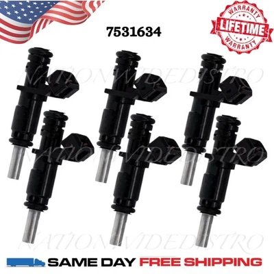6x OEM Siemens Fuel Injectors for 2006 BMW 325I BMW 325XI L6 3.0L 7531634 - Image 1 of 4