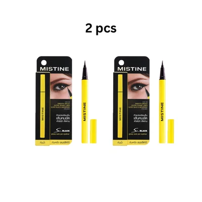 2 piezas 1 g Mistine So Negro Brillante Auto Pluma Delineador Impermeable Larga Duración Afilado Foto 1 de 4