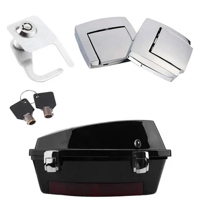 Juego de bloqueo de bisagras pestillos de herrajes para maletero para Harley Tour Pack Touring 1988-2013 Foto 1 de 4