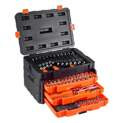 450-Piece Mechanics Tool Set and Socket Set 1/4in 3/8in 1/2 in Drive Sockets - Image 1 of 4