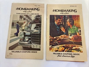 Lot 2 American Airlines "Homemaking with a Flair" 1972 Booklet mit Rezepten - Bild 1 von 4