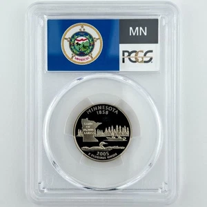 Minnesota Quarter PR 70 DCAM PCGS Clad 2005 Best Top Grade 25c State Flag Label - Picture 1 of 8