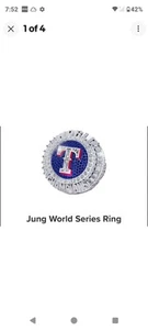 TEXAS RANGERS JOSH JUNG WORLD SERIES REPLICA RING 04/29/25 SGA STADIUM GIVEAWAY - Picture 1 of 2