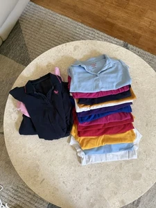 13 Collar School Uniform Shirts Plus 3 Dresses Size 4T Girls - Picture 1 of 2