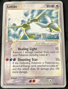 Pokémon 2006 World Championships Gold Star Latias Promo Card 105/107 MP+ - Foto 1 di 11