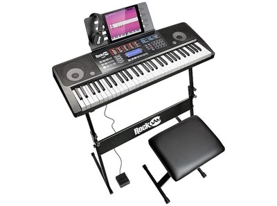 Pianola Digitale RockJam RJ761 Kit Completo Cuffie Supporti per Suonare - Immagine 1 di 4