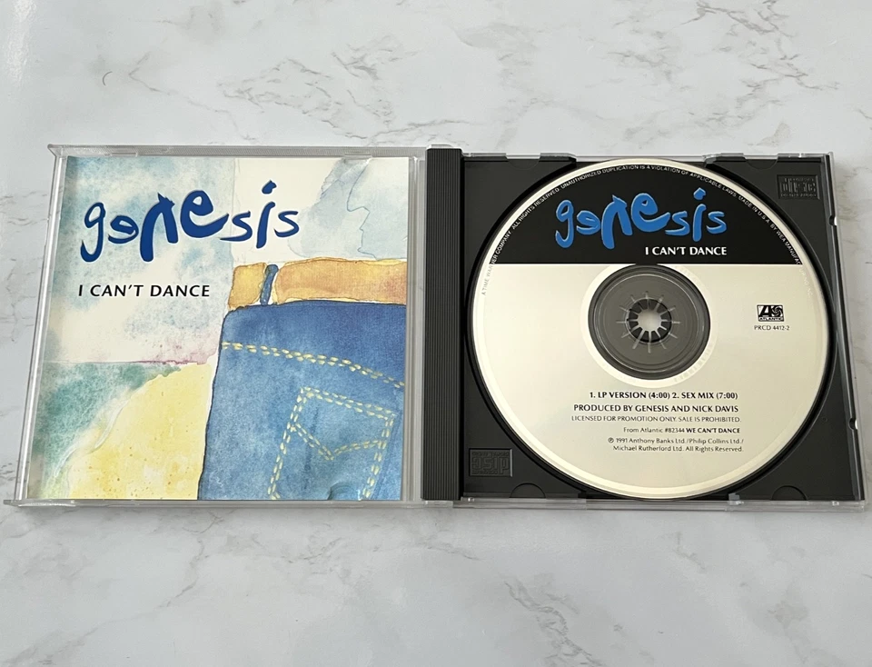 Genesis I Can't Dance CD Single PROMO 1992 Atlantic PRCD 4412-2 Phil Collins OOP - Imagem 1 de 4