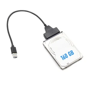 Adapter Converter for Hard Disk HDD SSD USB 3 To SATA 2,5 " With HDD 160GB - Picture 1 of 5