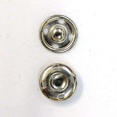 New Sew-On Snaps Fasteners Size:12mm 144 sets package, Color: Silver - Image 1 of 2