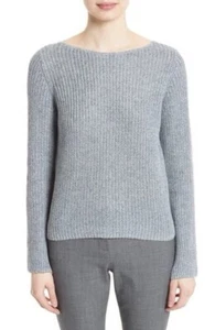 New Theory Lalora Linen Blend Sweater In LIGHT ECHO MIX Size L Retail $255 - Picture 1 of 11