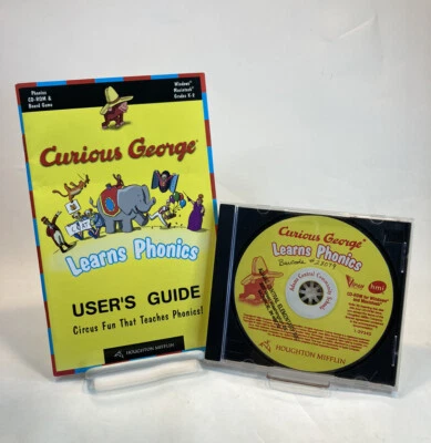 Curious George Learns Phonics CD-ROM PC Game & User's Manual Win98 MAC - Image 1 of 3