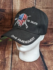 2nd AMENDMENT LIBERTY OR DEATH Embroidered Adjustable Baseball Cap Hat - Picture 1 of 4
