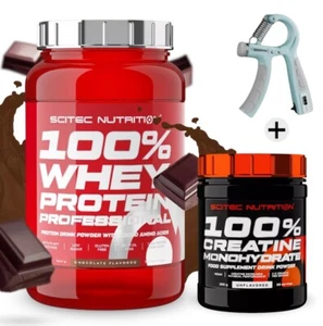 Protein 100% Whey 920gr Schokolade Scitec Nutrition +Creatin 300g +Handtrainer - Bild 1 von 13
