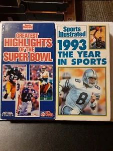 Sports Illustrated Vhs Lot Nfl 1993 Year In Sports & greatest super bowl Shaq - Picture 1 of 8