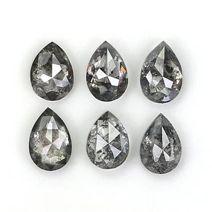 1.01 CT Natural Loose Pear Shape Diamond 4.40 MM Salt And Pepper Diamond QL1275 - Picture 1 of 8