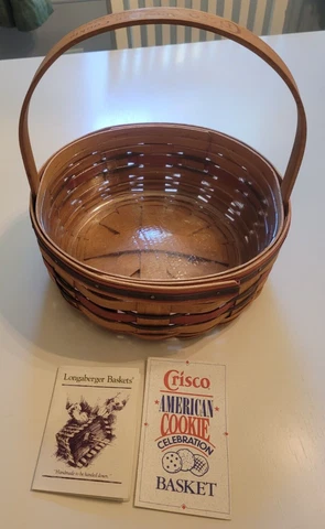 Beautiful Longaberger CRISCO American Cookie Celebration Basket USA! Recipe Card Cover
