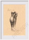 Original Male Foot Feet Leg Study  Figure 6x8 Sketch Drawing FREE SHIPPING
