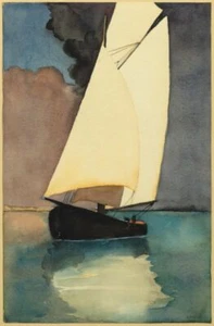 Sailing Ship : Gustave Buchet Print : Nautical Art Maritime Decor to Frame - Picture 1 of 2