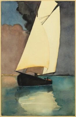Sailing Ship : Gustave Buchet Print : Nautical Art Maritime Decor to Frame - Image 1 of 2