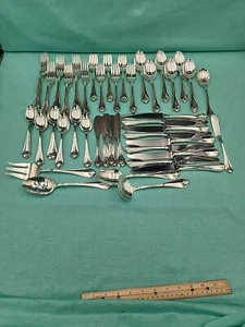 KING JAMES Oneida 97 Teile Silberteller Besteck Service für 9 BESCHREIBUNG LESEN  - Bild 1 von 13