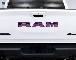 RAM Tailgate Letters Overlay Decals Purple Flames Fits 2009-2026 Trucks - Picture 1 of 4
