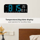 Hg Digital Alarm Clock Large Led Display Desk Wall Clock W/Temperature Week Date
