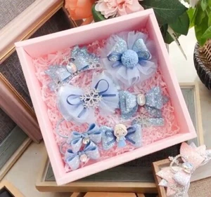 Ice Queen Princess Frozen Hair Accessories Handmade Hair Clip Hair Band Ties - Picture 1 of 17