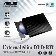 USED - ASUS SDRW-08D2S-U LITE Portable DVD Burner - Black