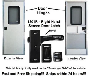 RV Camper Motorhome Cargo Trailer E285 Right Hand Screen Door Latch Handle E285  - Bild 1 von 3